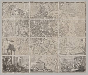 Nuova pianta di Roma data in luce da Giambattista Nolli l’anno MDCCXLVII, conosciuta come La Pianta Grande di Roma da Giovanni Battista Nolli