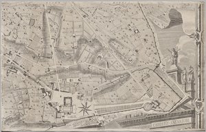 Nuova pianta di Roma data in luce da Giambattista Nolli l’anno MDCCXLVII, conosciuta come La Pianta Grande di Roma da Giovanni Battista Nolli