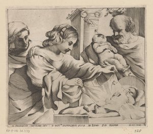 Sacra Famiglia con Anna e il giovane Giovanni Battista da Giovanni Battista Pasqualini