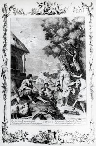 Erminia accolta da un pastore, canto VII, Gerusalemme liberata da Giovanni Battista Piazzetta