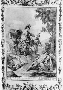 Erminia incontra Tancredi ferito, canto XIX, Gerusalemme liberata