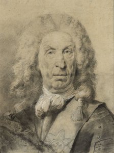 Ritratto del maresciallo von der Schulenburg, 1735 circa (gesso bianco e nero con carboncino su carta) da Giovanni Battista Piazzetta