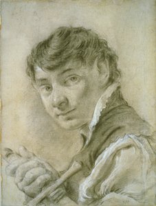 Ritratto di giovane uomo che impugna una spada da Giovanni Battista Piazzetta