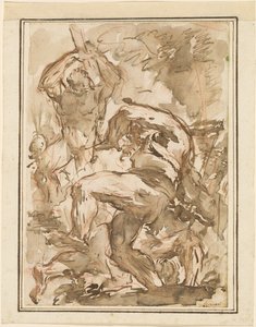 Una battaglia di uomini nudi da Giovanni Battista Piranesi