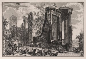 Altra veduta del Tempio della Sibilla a Tivoli, da Vedute di Roma da Giovanni Battista Piranesi
