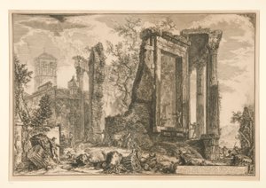 Altra Veduta del Tempio della Sibilla a Tivoli, da Vedute di Roma da Giovanni Battista Piranesi