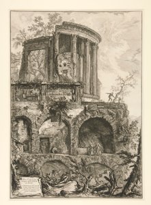 Altra veduta del tempio della Sibilla a Tivoli, da Vedute di Roma da Giovanni Battista Piranesi