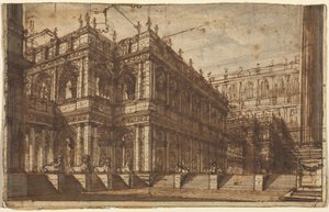 Un antico foro con portici da Giovanni Battista Piranesi