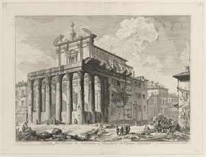 Veduta del tempio di Antonino e Faustina da Giovanni Battista Piranesi