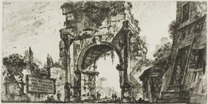 Arco di Druso alla Porta S. Sebastiano a Roma, tavola 8 da Alcune vedute di archi trionfali e altri monumenti da Giovanni Battista Piranesi