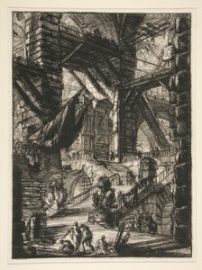 Carceri, VIII: La Scala con Trofei da Giovanni Battista Piranesi