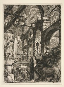 Carceri, V: I bassorilievi del leone da Giovanni Battista Piranesi