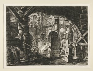 Carceri, XVI: Il molo con catene da Giovanni Battista Piranesi