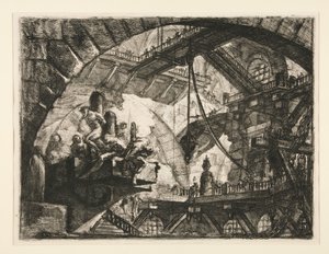 Carceri, X: Prigionieri su una piattaforma sporgente da Giovanni Battista Piranesi