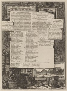 Catalogo delle opere
