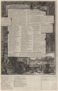 Catalogo delle opere da Giovanni Battista Piranesi