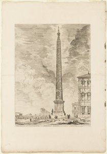 Obelisco egizio. Questo fu eretto da Papa Sisto V nella Piazza di San Giovanni in Laterano, da Vedute di Roma da Giovanni Battista Piranesi