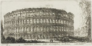 Anfiteatro Flavio, chiamato il Colosseo. 1. Arco di Costantino. 2. Colle Palatino, tavola 12 da Alcune Vedute di Archi Trionfali e altri Monumenti da Giovanni Battista Piranesi