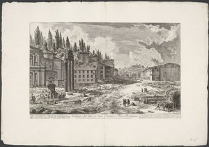 Foro Romano con il Tempio di Giove Stator a Roma da Giovanni Battista Piranesi