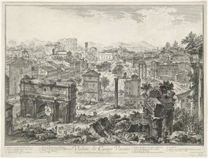 Foro Romano a Roma (Veduta di Campo Vaccino) da Giovanni Battista Piranesi