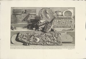 Frammenti dalla Tomba di Cecilia Metella a Roma da Giovanni Battista Piranesi