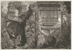 Frontespizio con rovine antiche e un arco di trionfo da Giovanni Battista Piranesi
