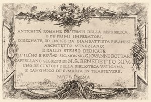 Frontespizio da Giovanni Battista Piranesi