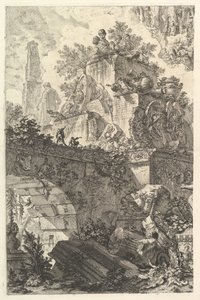 Frontespizio, con statua di Minerva da Giovanni Battista Piranesi