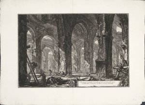 Interno di una casa da bagno a Castel Gandolfo da Giovanni Battista Piranesi