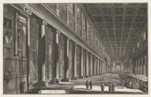 Interno di Santa Maria Maggiore a Roma da Giovanni Battista Piranesi
