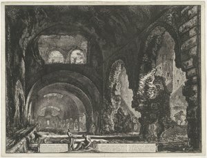 Interno del Tempio di Ercole Vincitore a Tivoli da Giovanni Battista Piranesi