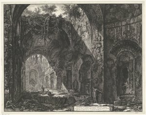 Interno del Tempio del dio Canopo nella Villa Adriana a Tivoli