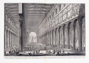 Interno della basilica di San Paolo fuori le mura da Giovanni Battista Piranesi