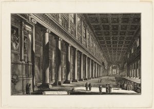 Vista interna della Basilica di S. Maria Maggiore, da Vedute di Roma da Giovanni Battista Piranesi