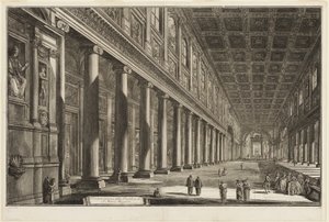 Vista interna della Basilica di S. Maria Maggiore, da Vedute di Roma da Giovanni Battista Piranesi