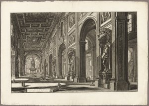 Vista interna della Basilica di San Giovanni in Laterano, da Vedute di Roma