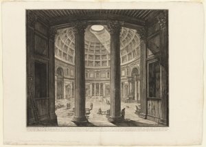 Vista Interna del Pantheon, da Vedute di Roma da Giovanni Battista Piranesi