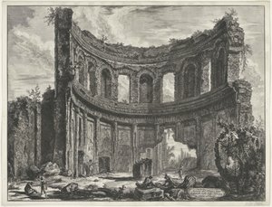 Piccolo palazzo nella Villa Adriana a Tivoli da Giovanni Battista Piranesi