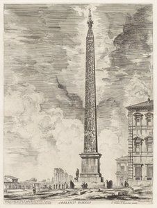 Obelisco egizio. Questo fu eretto da Sisto V nella Piazza di S. Gio. Laterano, da Vedute di Roma (Vedute di Roma) da Giovanni Battista Piranesi