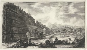 Pecile nella Villa Adriana a Tivoli (vedute di Roma disegnate e incise da Giambattista Piranesi) da Giovanni Battista Piranesi