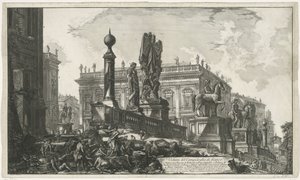 Piazza del Campidoglio vista da sinistra da Giovanni Battista Piranesi