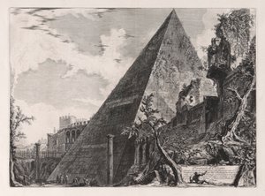 Piramide di C. Cestio, da Vedute di Roma