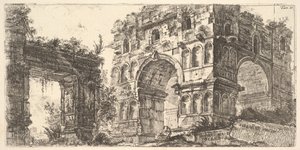 Tavola 11: Tempio di Giano dalla serie Antichità Romane da Giovanni Battista Piranesi
