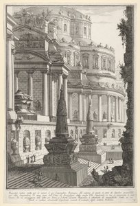 Tavola 3: Mausoleo antico eretto per le ceneri di un imperatore romano da Giovanni Battista Piranesi