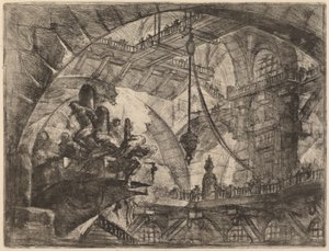 Prigionieri su una piattaforma sporgente da Giovanni Battista Piranesi