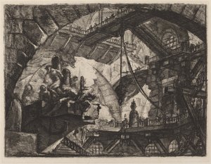 Prigionieri su una piattaforma sporgente da Giovanni Battista Piranesi