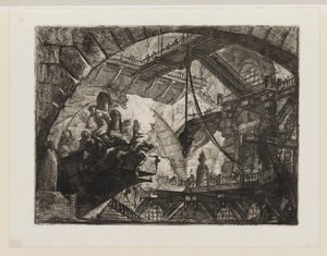 Prigionieri su una piattaforma sporgente da Giovanni Battista Piranesi