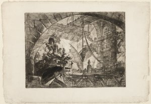 Prigionieri su una Piattaforma Sporgente, tavola 10 da Prigioni Immaginarie da Giovanni Battista Piranesi