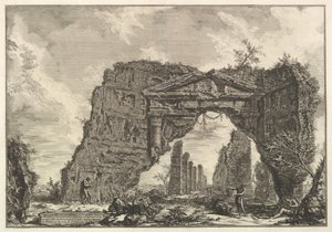 Resti di un portico coperto, o un criptoportico, in una villa di Domiziano da Giovanni Battista Piranesi