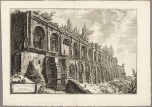 Rovine della Villa di Mecenate a Tivoli, da Vedute di Roma da Giovanni Battista Piranesi